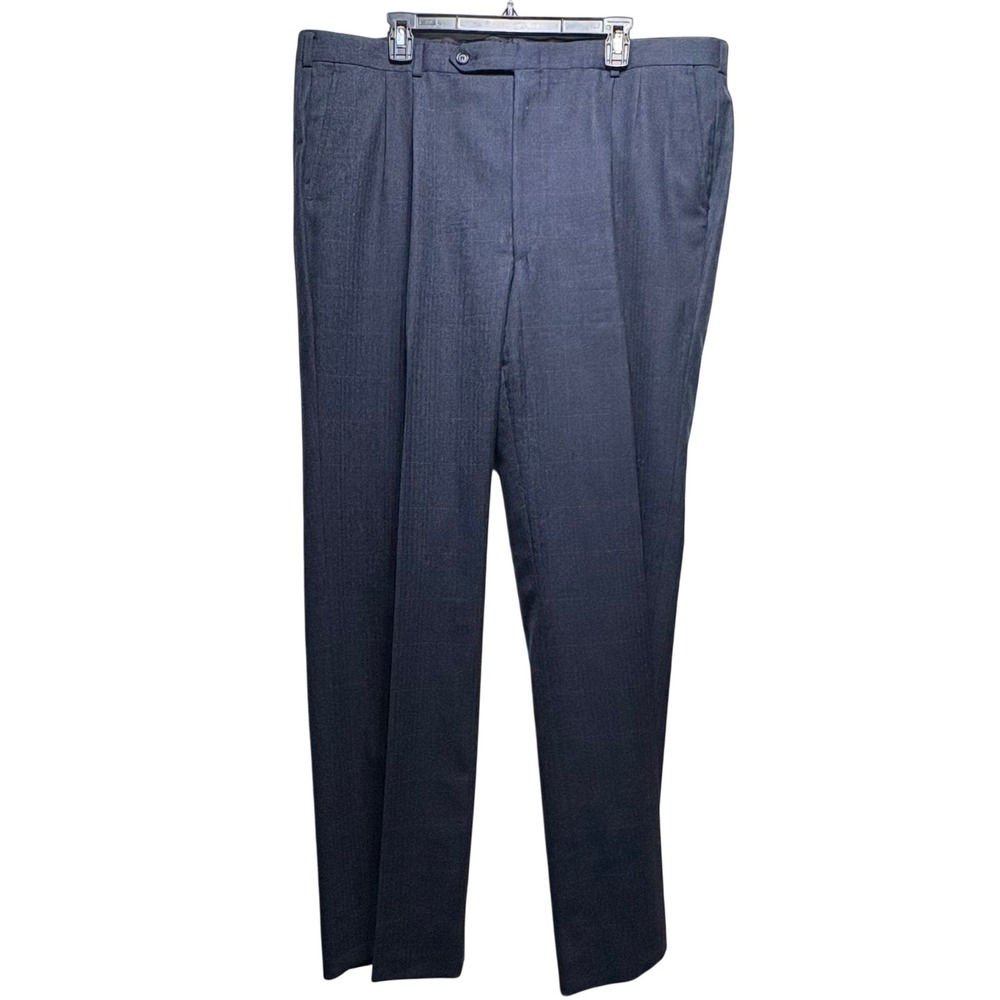 VTG Burberrys Mens Pleated Dress Pants Lot 2 Navy Herringbone Brown Taupe 40x30